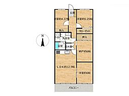 シャトレ愛松尾西 3SLDKの間取図画像