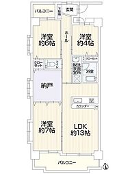 ライオンズマンション一宮九品町 3SLDKの間取図画像