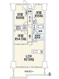 サーパス西古松2 3LDKの間取図画像