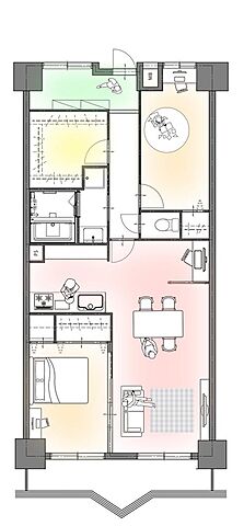 間取り ダイアパレス知立 1階/-
