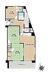 レジデンス本宿苑 3LDKの間取図画像