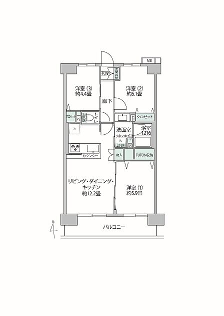 高い利便性と無駄のない家事動線を意識したお部屋です。
