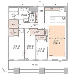 芝浦アイランドケープタワー 3LDKの間取図画像