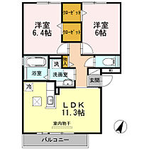 エトワール 302 ｜ 愛知県豊川市中野川町1丁目43-2（賃貸アパート2LDK・3階・56.72㎡） その2