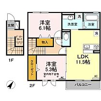 オレンジガーデンB 201 ｜ 愛知県豊川市中条町大道24-1（賃貸アパート2LDK・2階・63.24㎡） その2