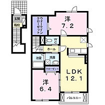 ネオシティ葵Ｂ 201 ｜ 愛知県豊川市伊奈町新屋138番地9（賃貸アパート2LDK・2階・62.89㎡） その2