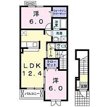 エトワール　I 202 ｜ 愛知県豊川市御津町広石祓田58番地（賃貸アパート2LDK・2階・58.52㎡） その2