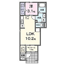 アンサンブルI 101 ｜ 愛知県豊橋市牟呂町字松島1番地1（賃貸アパート1LDK・1階・36.25㎡） その2