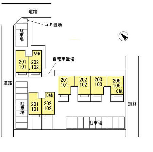 セジュールＡＳＡ　Ｃ棟 105｜愛知県豊橋市大村町字大賀里(賃貸アパート2LDK・1階・53.73㎡)の写真 その23