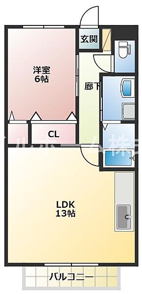 ベルバランセ為当 105｜愛知県豊川市為当町新道(賃貸アパート1LDK・1階・45.50㎡)の写真 その2