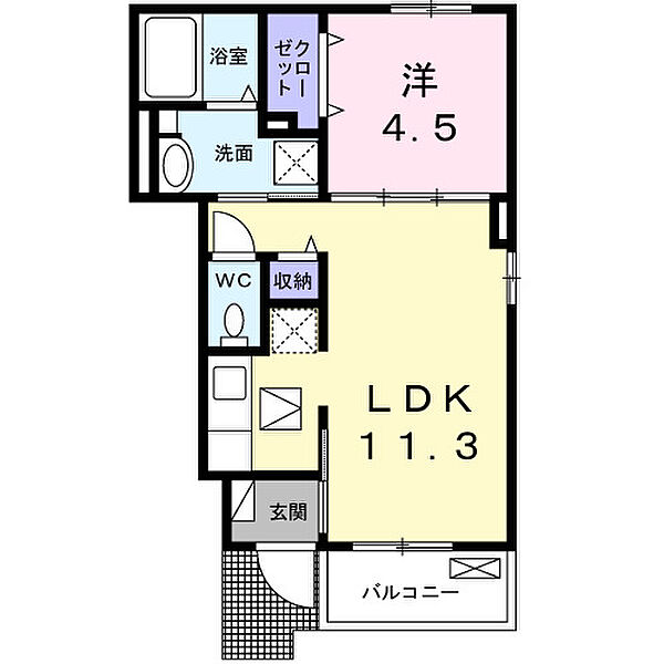 コトハトルチェ 103｜愛知県豊橋市牟呂外神町(賃貸アパート1LDK・1階・37.00㎡)の写真 その2