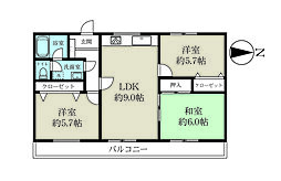 カンパニーハイツ三郷 3LDKの間取図画像