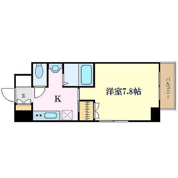 シンメイロード 502｜広島県福山市西町1丁目(賃貸マンション1K・5階・29.16㎡)の写真 その2