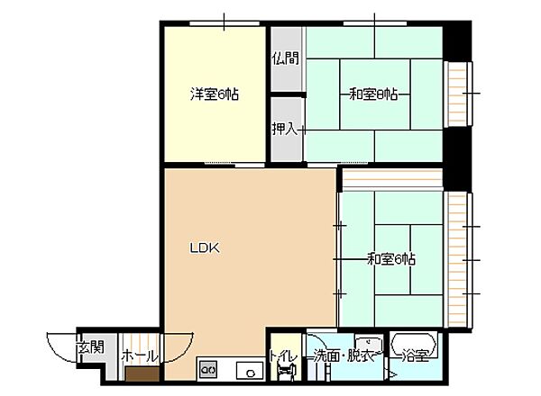 城北マンション 408｜広島県福山市本庄町中1丁目(賃貸マンション3LDK・4階・79.10㎡)の写真 その13