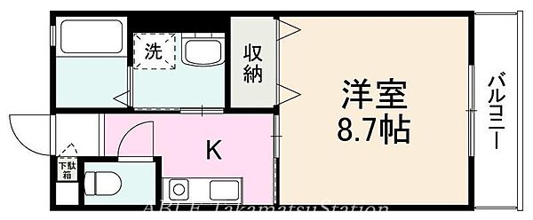 イノセントスクエア ｜香川県木田郡三木町大字池戸(賃貸マンション1K・3階・29.26㎡)の写真 その2