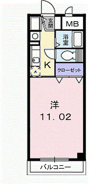 エトワール 205｜香川県高松市郷東町(賃貸マンション1K・2階・30.60㎡)の写真 その2