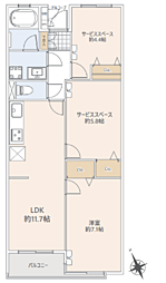 間取図画像 1SLDK