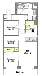 東海経堂マンション 3LDKの間取図画像