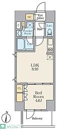 Alivis笹塚 1LDKの間取図画像