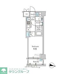 スタイリオ渋谷南平台 3階1Kの間取り