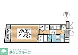 世田谷区下馬6丁目マンション 1Kの間取図画像