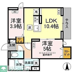 間取図画像 2LDK