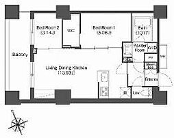 コンフォリア西荻窪 1LDKの間取図画像