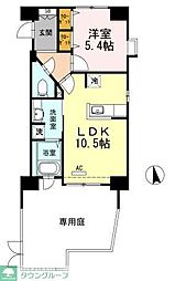 Haleakala岡本 1LDKの間取図画像