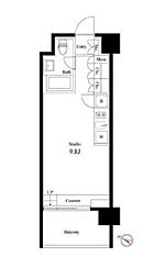 イプセ学芸大学 ワンルームの間取図画像