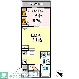 セレスティア北烏山 1LDKの間取図画像