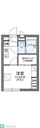 レオパレスソレイユ 1Kの間取図画像