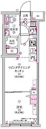 ラフィスタ豪徳寺 1DKの間取図画像