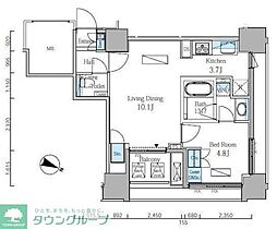 富ヶ谷スプリングス 1LDKの間取図画像