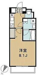 プレミアムキューブ三宿 1Kの間取図画像