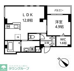 クレスト下北沢 1LDKの間取図画像