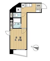 エクセリア都立大 1Kの間取図画像