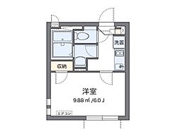 シンコーポ南烏山 1Kの間取図画像