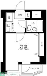フェルテロアール祐天寺 1Kの間取図画像