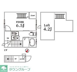 アーバン下北沢 1Kの間取図画像