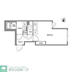 EXAM下北沢IV ワンルームの間取図画像