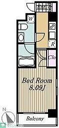 レジディア用賀 1Kの間取図画像