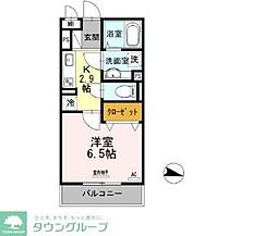 フラット明大前 1Kの間取図画像