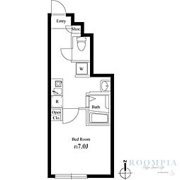 メイスプリング長崎 1階1Kの間取り
