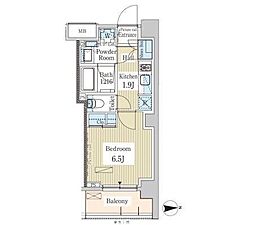 パークアクシス高田馬場テラス 1Kの間取図画像