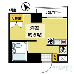 グランマーレ早稲田 ワンルームの間取図画像
