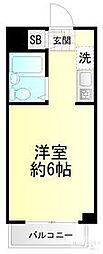 マイステージアムヒューゲル西落合 ワンルームの間取図画像