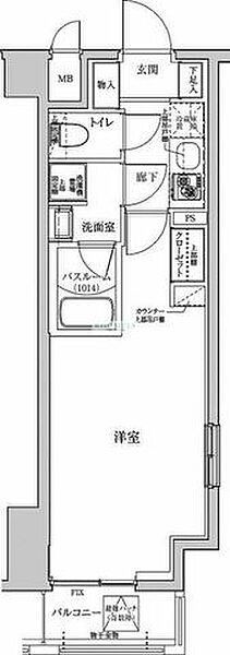 アルテカーサアリビエ東京イースト 410｜東京都足立区入谷１丁目(賃貸マンション1K・4階・25.82㎡)の写真 その2