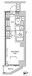 プラウドフラット門前仲町5 1Kの間取図画像