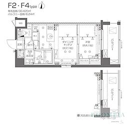 ズーム新宿西落合 1DKの間取図画像
