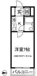 グローリア初穂高田馬場 1Kの間取図画像